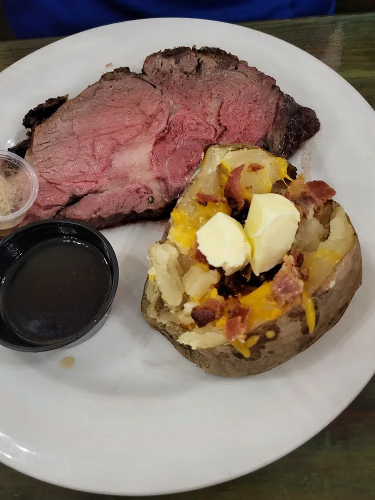 16 Oz Prime Rib with Loaded Baked Potato