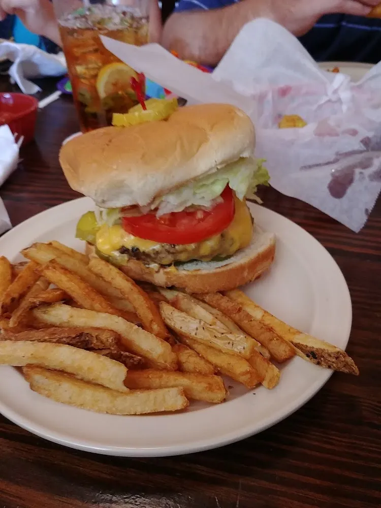 Cheese Burger and Fries